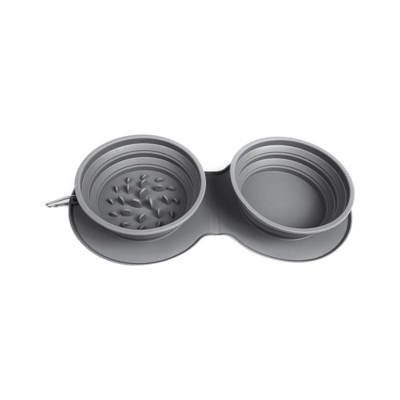 Collapsible Slow Feed Bowl Set